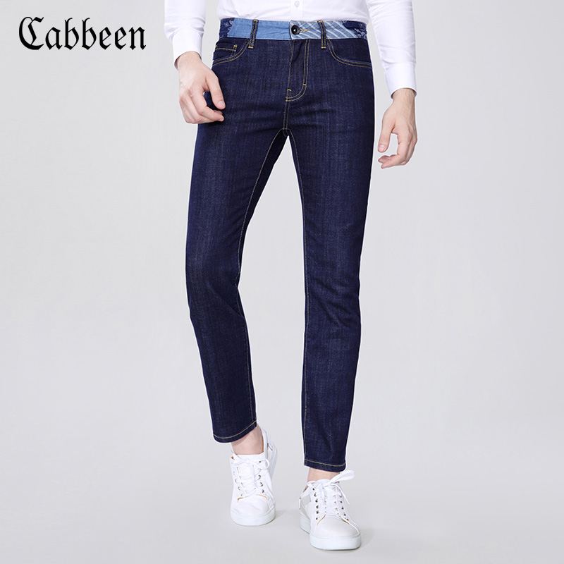 Jeans pour jeunesse pieds Slim CABBEEN 100% coton pour automne - Ref 1483790 Image 1