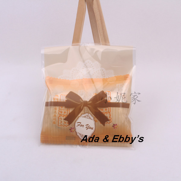 棕色领结'for you' 自封手工皂包装袋 烘焙饼干包装袋 1