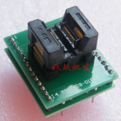 TSSOP28转DIP28座子兼容TSSOP20 TSSOP8 16 测试座 烧录座 弹跳座