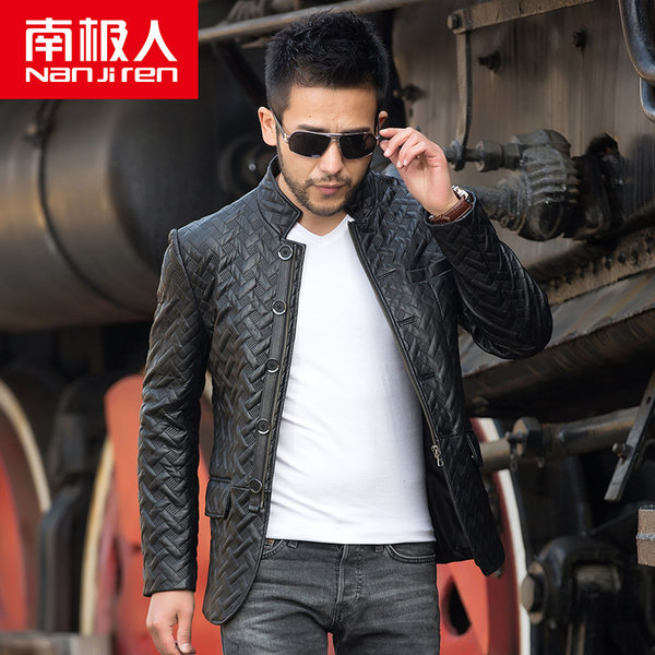 南极人 头层绵羊皮 男式皮夹克 优惠券折后￥398包邮（￥898-500）