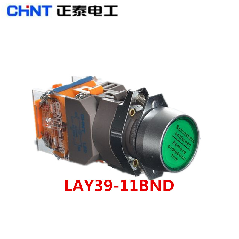 正泰 绿色带灯按钮开关 LAY39-11BND AC220V DC24V