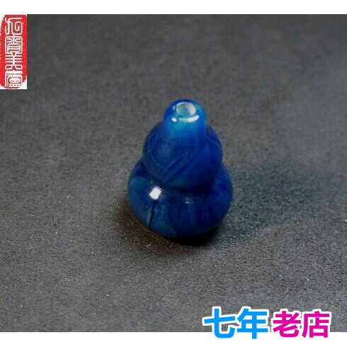 中东古董老蜜蜡深蓝丝葫芦散珠顶珠隔珠佛珠DIY饰品配件材料特价