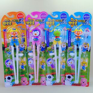 韩国原装EDISON pororo系列练习筷子儿童餐具宝宝学习训练筷