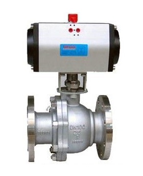 Q641F-16P 不锈钢304气动法兰球阀法兰 GT型DN15 20 25 40 80 150