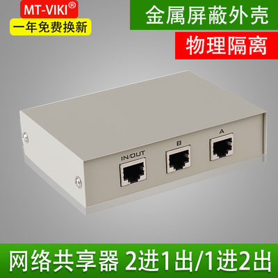 迈拓RJ45内外网切换器2进1出