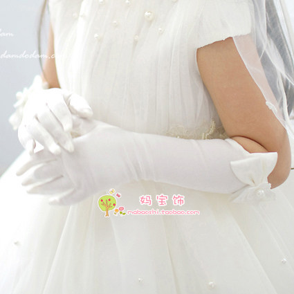 Gants pour fille en satin - Ref 2150405 Image 1