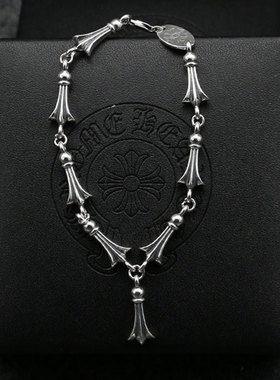 十字架纯银手链复古潮