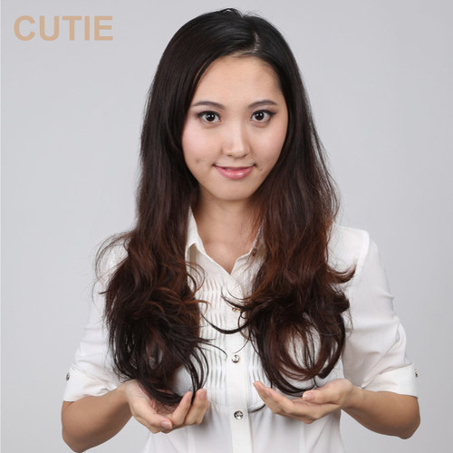 娇滴女无痕假发接发片长款卷发