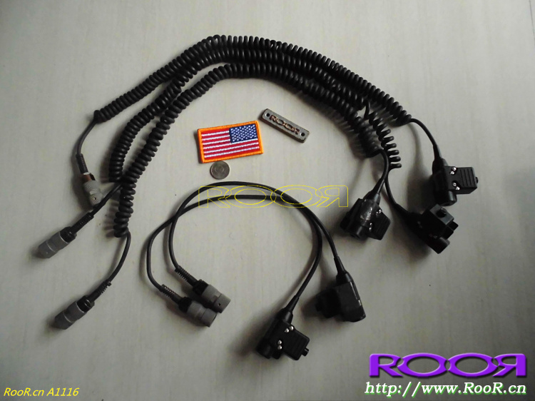 美国 原品 镁軍 U94 PTT 对讲机配件 开关 u94接头+六针接头