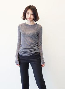 现货！韩版女款瘦身圆领长袖薄款线衣T恤G1015