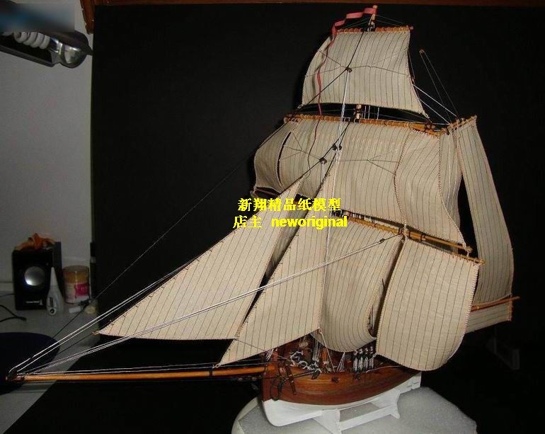 英国猎人号古代帆船   古代战舰模型