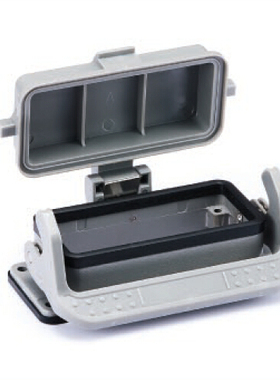 WAIN连接器H16B-BK-1L-CV/MCV 开孔安装底座带保护盖 09300160306