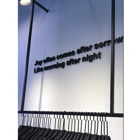 Joy often comes after sorrow  Like morning女装店背景装饰字