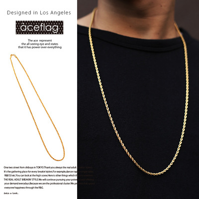 单链子18K金电镀新款潮牌男女时尚小麻花金链嘻哈hip hop单项链