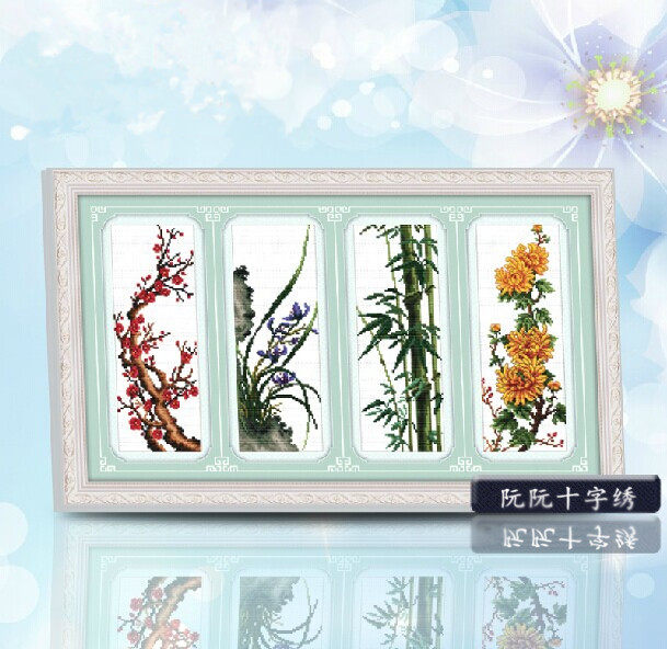 爱络新款精准印花szx十字绣花草梅兰竹菊四君子小幅书房清雅挂画|msdalam kategori rumah Fabrik, Cross Alat Jahit dan Aksesori, Cross Stitch Kit - dari Buy2taobao.com untuk memberikan perkhidmatan ejen Taobao profesional membeli