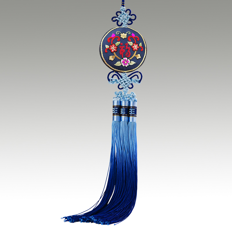 汽车挂件平安符出入平安纯手工车内挂饰创意手工刺绣苏绣工艺品