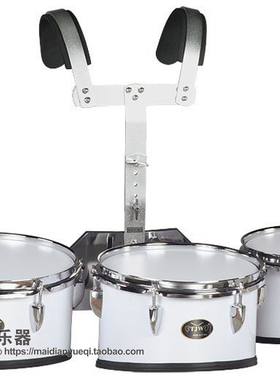 厂家授权 TJW 桦木加杨木行进三联鼓 行进军鼓带背架 三音鼓 军鼓