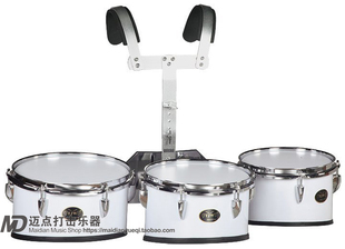 厂家授权 TJW 桦木加杨木行进三联鼓 行进军鼓带背架 三音鼓 军鼓