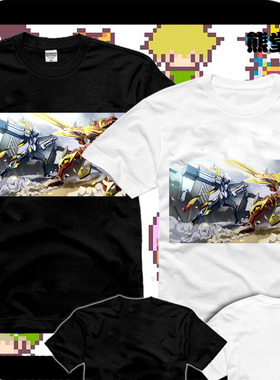 数码宝贝数码暴龙铠甲玛格纳加鲁鲁兽凯撒暴龙兽棉衣服T恤短袖