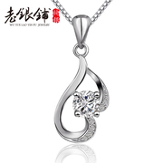 Female diamond 925 Silver necklace Korea fashion silver jewelry necklace women''s heart-shaped necklace of love Valentine''s day gifts