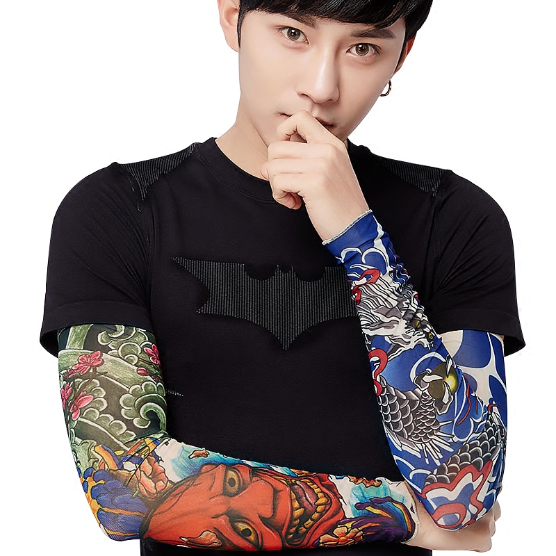 Icy Borneol Sunscreen gloves men and women Tattoo sleeve Flower arm Tattoo drive a car Sleevelet outdoors Ridingin the Accessories/Leather belt/Hat/Muffler , Gloves  category - from Buy2taobao.com to provide professional Taobao agent buy service