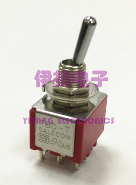 SH SALECOM台湾兴瀚进口钮子开关 T80-T系列T8301 9脚2档 MTS-302