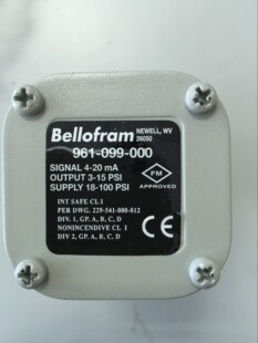 美国Bellofram百乐福贝罗孚 T1000电气转换器比例阀 961-099-000