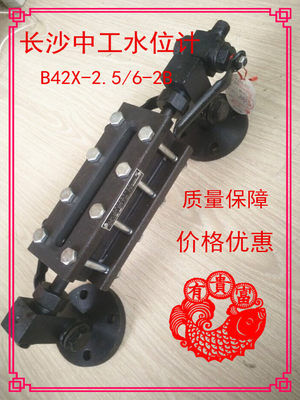 双面平板玻璃水位计B42X-2.5/6-2B锅炉水位计 长沙中工水位计