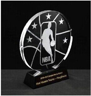 nba mvp奖杯 篮球水晶奖杯 奖牌 制作 比赛纪念品颁奖奖品
