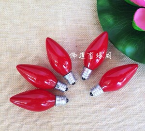 供佛灯泡 红色电子蜡烛灯泡 电烛灯电烛台E12 E14 长明灯佛供灯泡