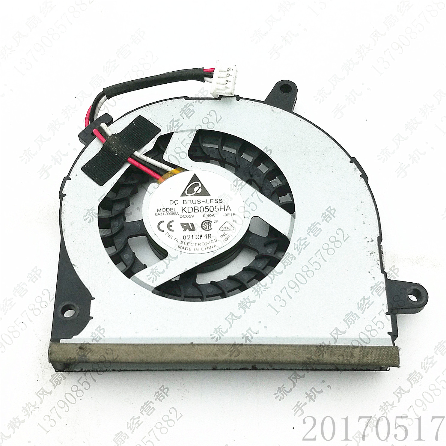 原装 Delta/台达 KDB0505HA-9E1R 5V 0.4A 3线笔记本CPU散热风扇