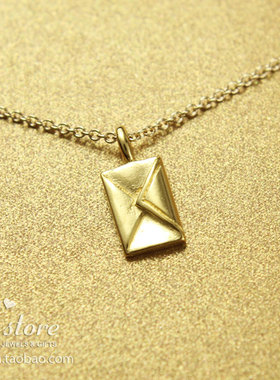 dogeared美国银镀金锁骨链信封