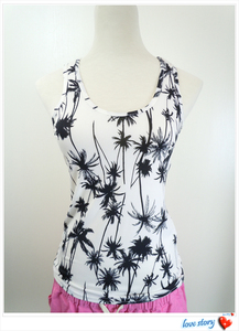 新款印花背心女2015外贸原单时尚百搭无袖砍袖吊带背心打底上衣潮