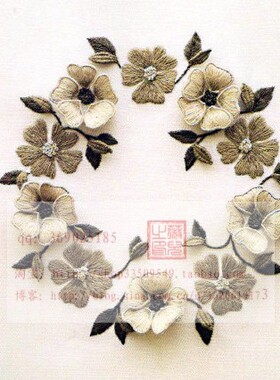 秭薇苑立体dmc绣线花环材料包