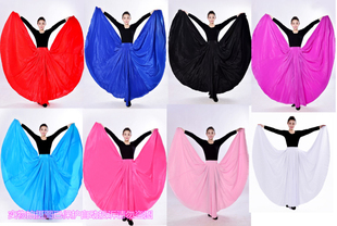 新疆舞蹈松紧腰大摆裙维族舞蹈练功裙朝鲜族舞练习裙古典舞蹈服饰