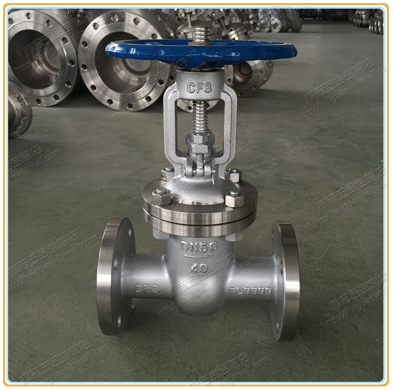 不锈钢法兰闸阀 手动闸阀 z41w-16p  304法兰闸阀 dn15-dn200 100
