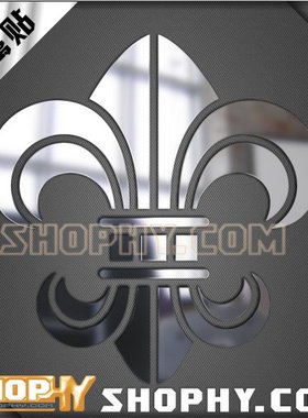 克罗心ChromeHearts金属贴镀铬银手机贴自行车汽车贴03