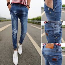 Jeans pour adolescent pieds Slim pour été - Ref 1469441 Image 14