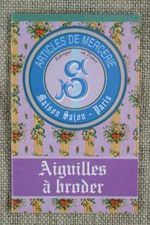 手缝针 绣花针 20根针 纸卡装 -  紫色封面 法国 Au Chinois