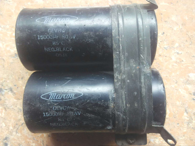 拆机 日本马肯 marcon 功放拆机电容 80v 15000uf 发烧音频电容