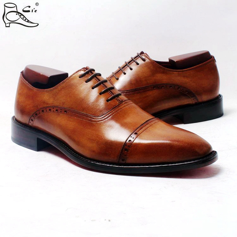 ci'e其艾手工皮底渐变牛津鞋