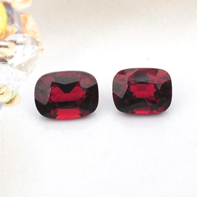 【精品裸石】一对1.46ct 鸽血红 无烧 尖晶石 耳钉*缅甸*国检证书