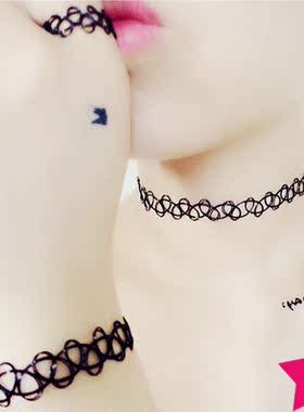 原宿朋克风编织夜店锁骨链包邮