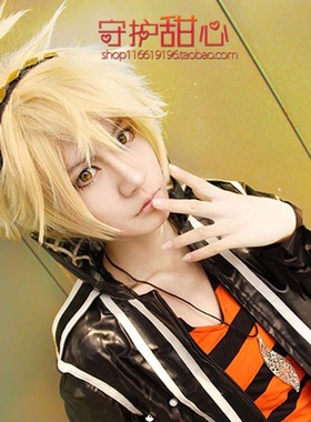 包邮甜心家AMNESIA失忆症Toma金色美少年反翘短发cosplay假发