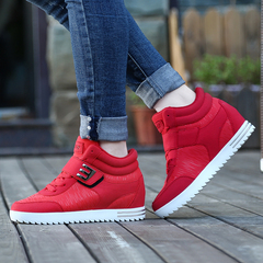 Increased within the 2015 winter high women's shoes shoes shoes girl Korean version flows thick Velcro sneakers casual shoes