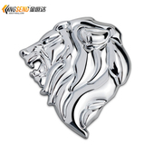 狮子车贴车身贴徽标侧标装 汽车个性 金属狮子头车标改装 饰贴划痕贴