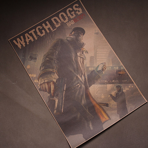 网游 看门狗海报watch dogs 沙盒游戏 狗哥 海报aiden pearce