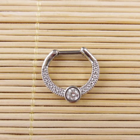 穿刺饰品316l纯医用钢 满钻 鼻环鼻中隔/耳环 septum