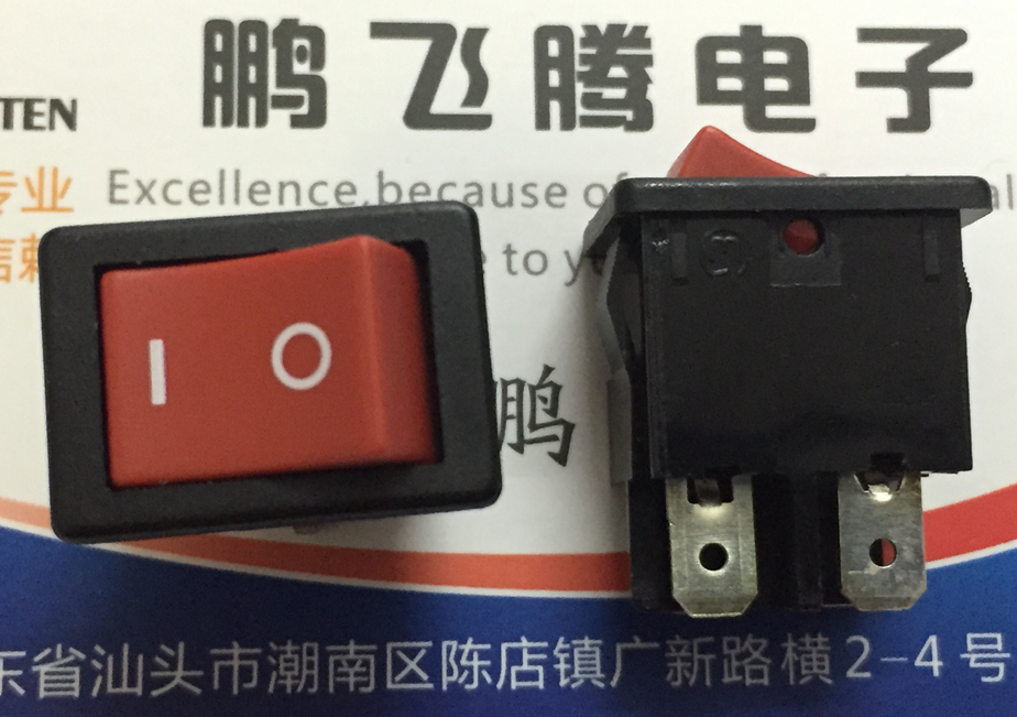 德国MARQUARDT 通用体积 小电流船型开关4脚2档1852.R52 6A125V