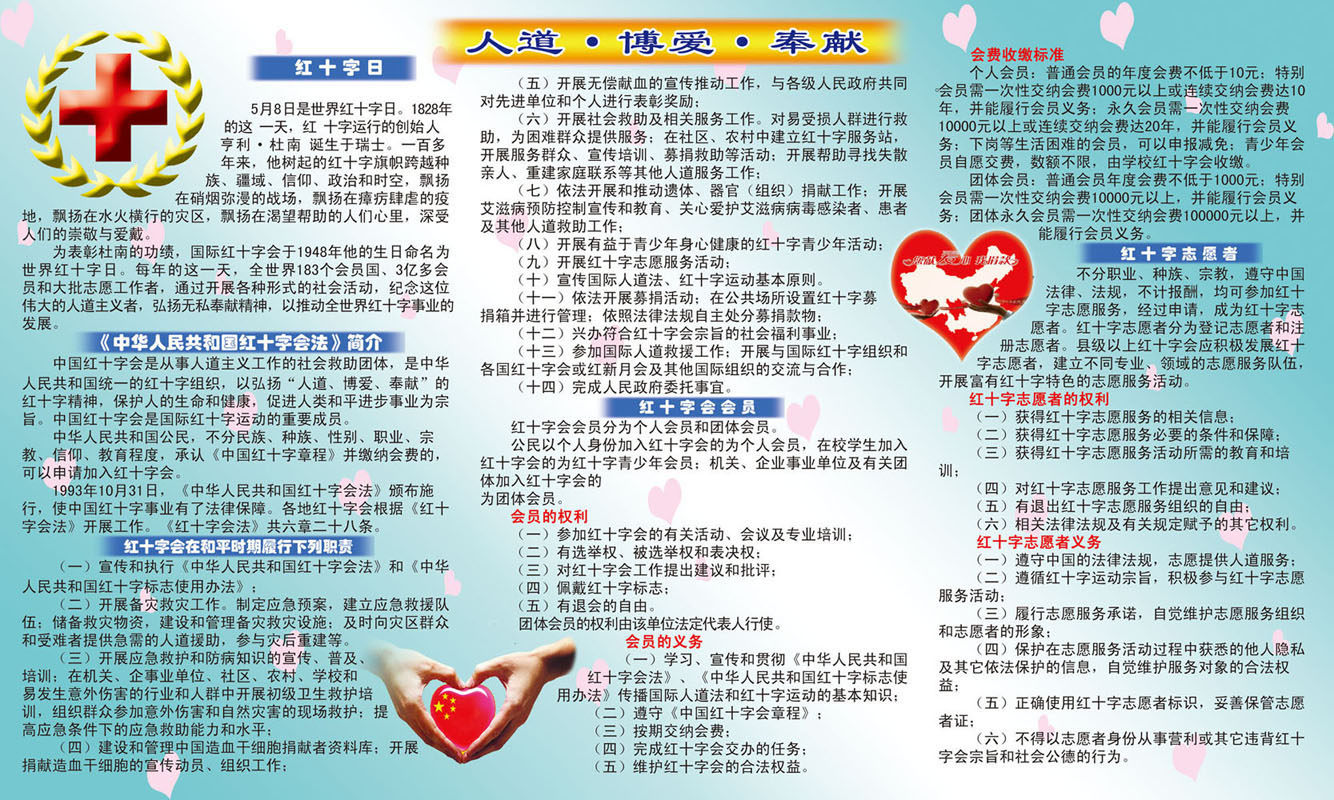 724海报印制展板写真喷绘贴纸993红十字会简介宣传栏